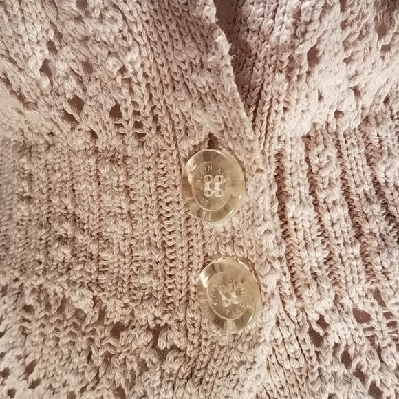 Calvin Klein short sleeve crochet cardi sweater s - Picture 4 of 8